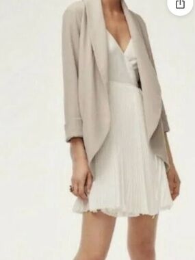 Aritzia Wilfred Chevalier Open Blazer Crete Beige Taupe Msrp $228